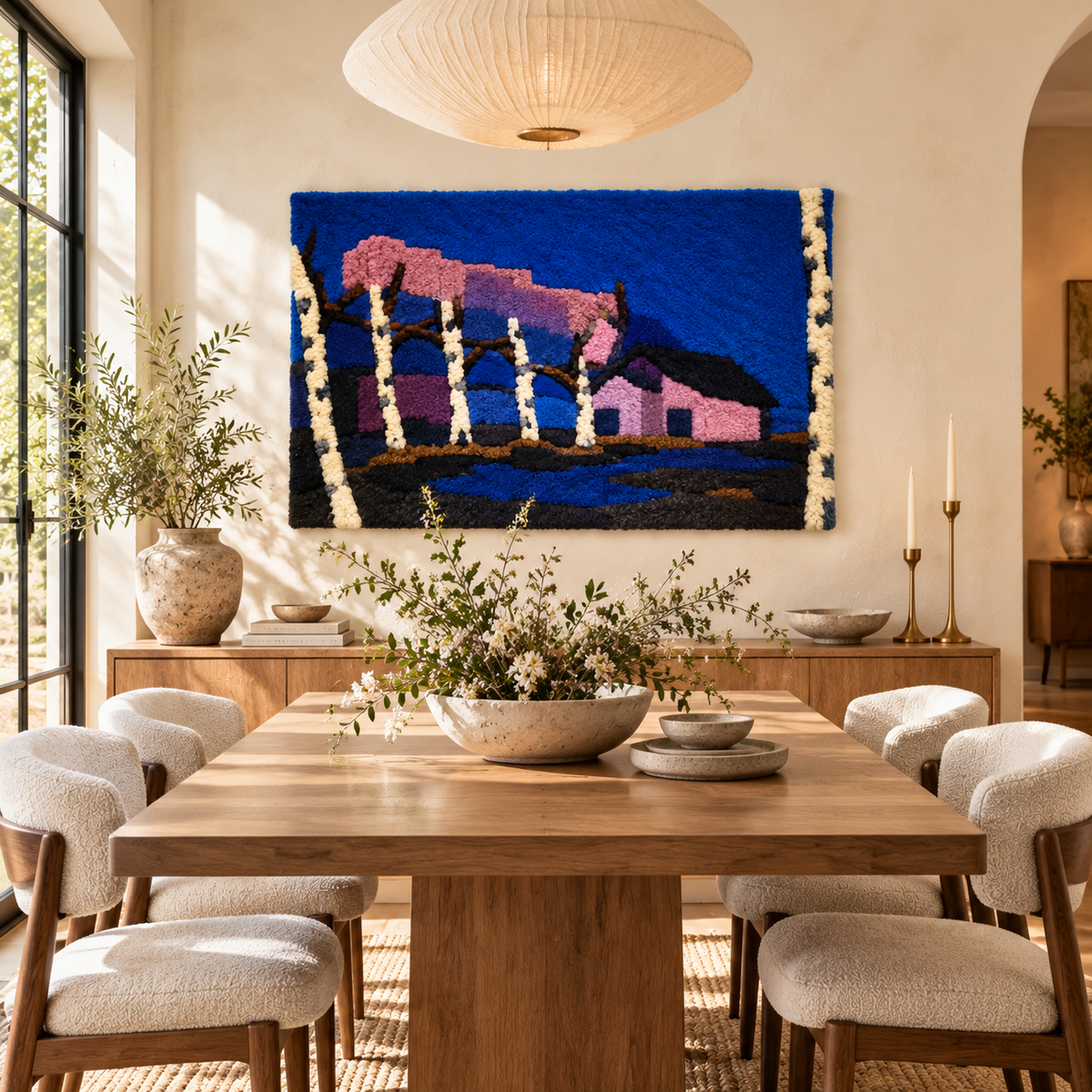 Night Landscape II after Piet Mondrian — room setting