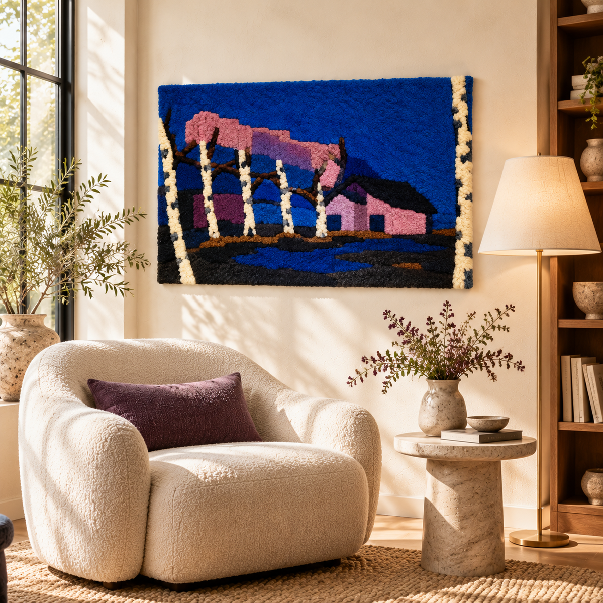 Night Landscape II after Piet Mondrian — room setting