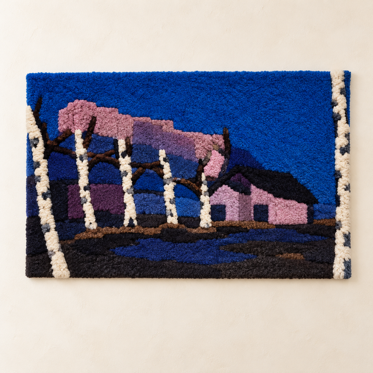 Night Landscape II after Piet Mondrian — front product view on a pale beige background [product-light]