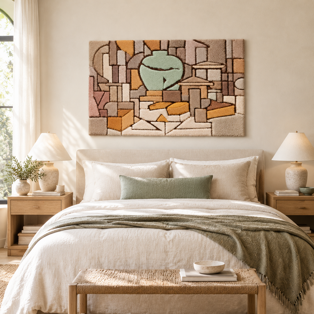 Still Life with Gingerpot II after Piet Mondrian — room setting