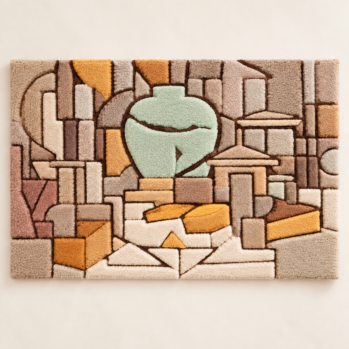Still Life with Gingerpot II after Piet Mondrian — front product view on a pale beige background [product-light]