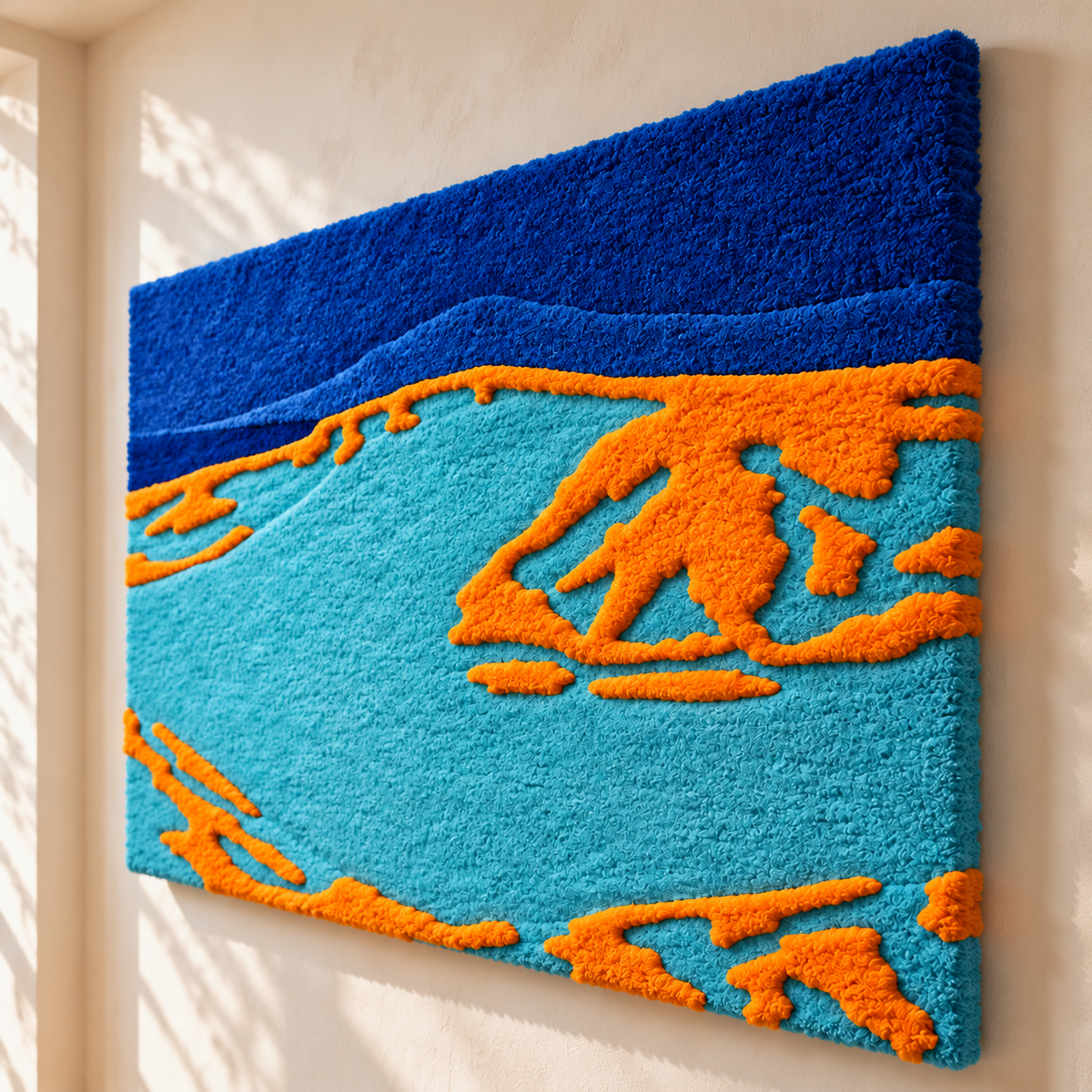 Summer, Dune in Zeeland after Piet Mondrian — angled relief view