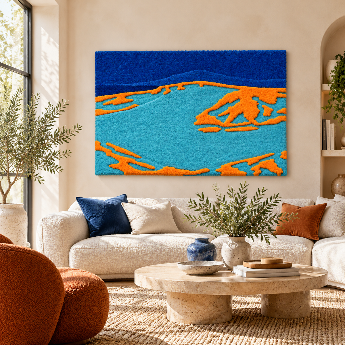 Summer, Dune in Zeeland after Piet Mondrian — front-facing room scene [room-front]