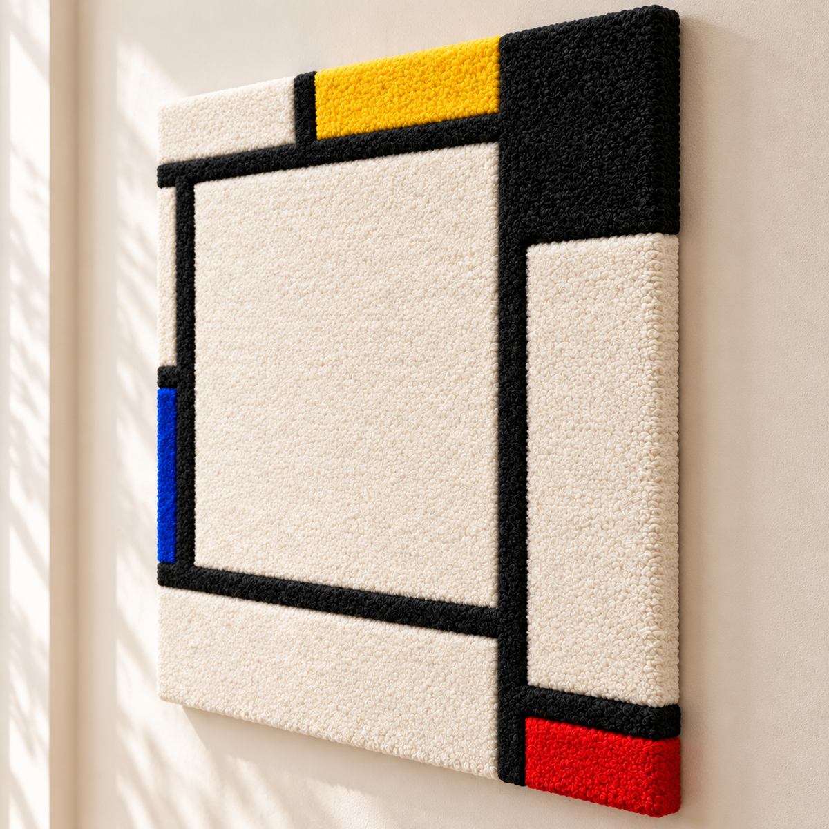 Tableau 2 after Piet Mondrian — angled relief view