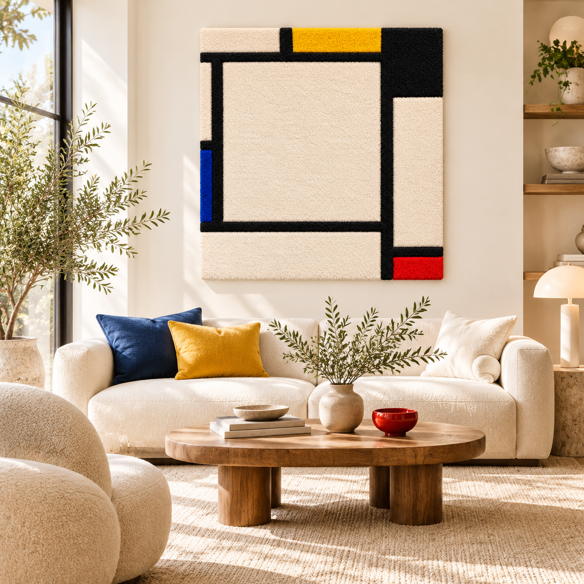 Tableau 2 after Piet Mondrian — front-facing room scene [room-front]