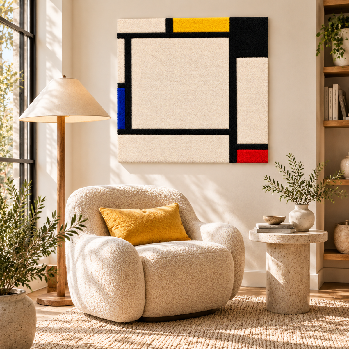 Tableau 2 after Piet Mondrian — room setting
