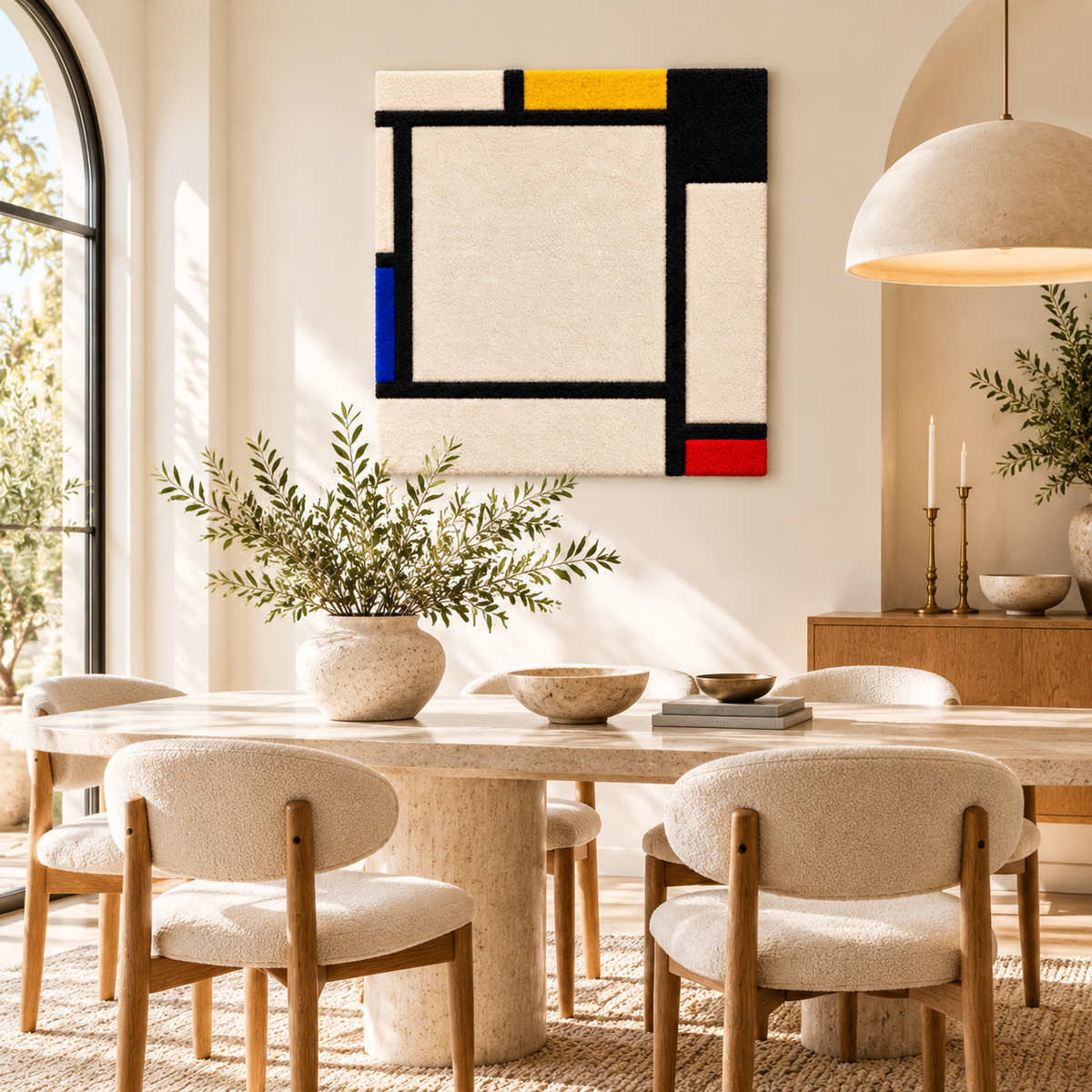 Tableau 2 after Piet Mondrian — room setting