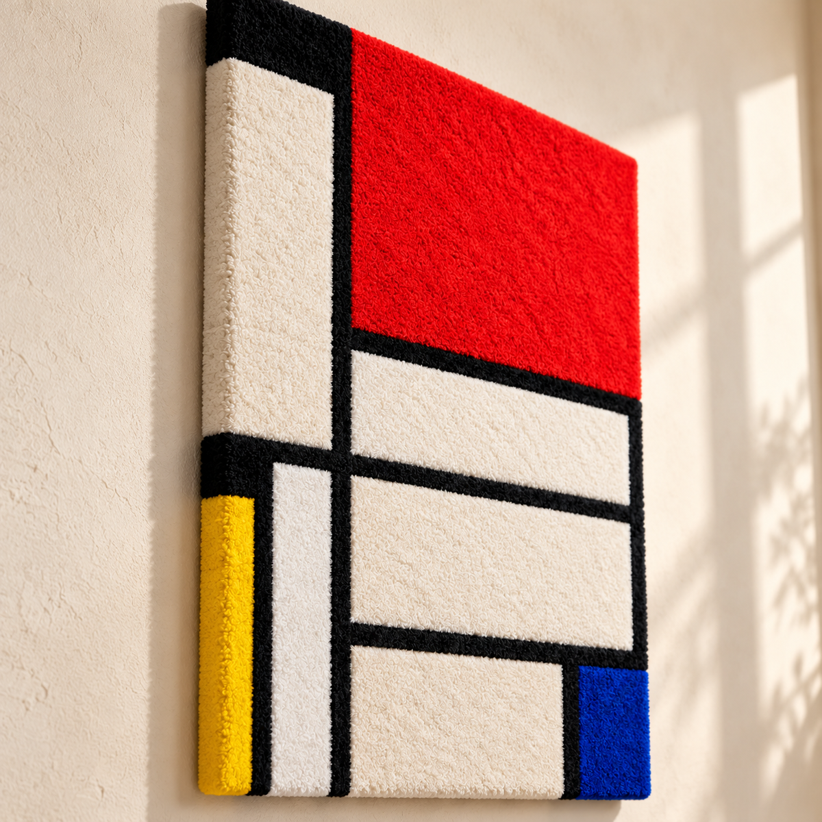 Tableau I after Piet Mondrian — angled relief view