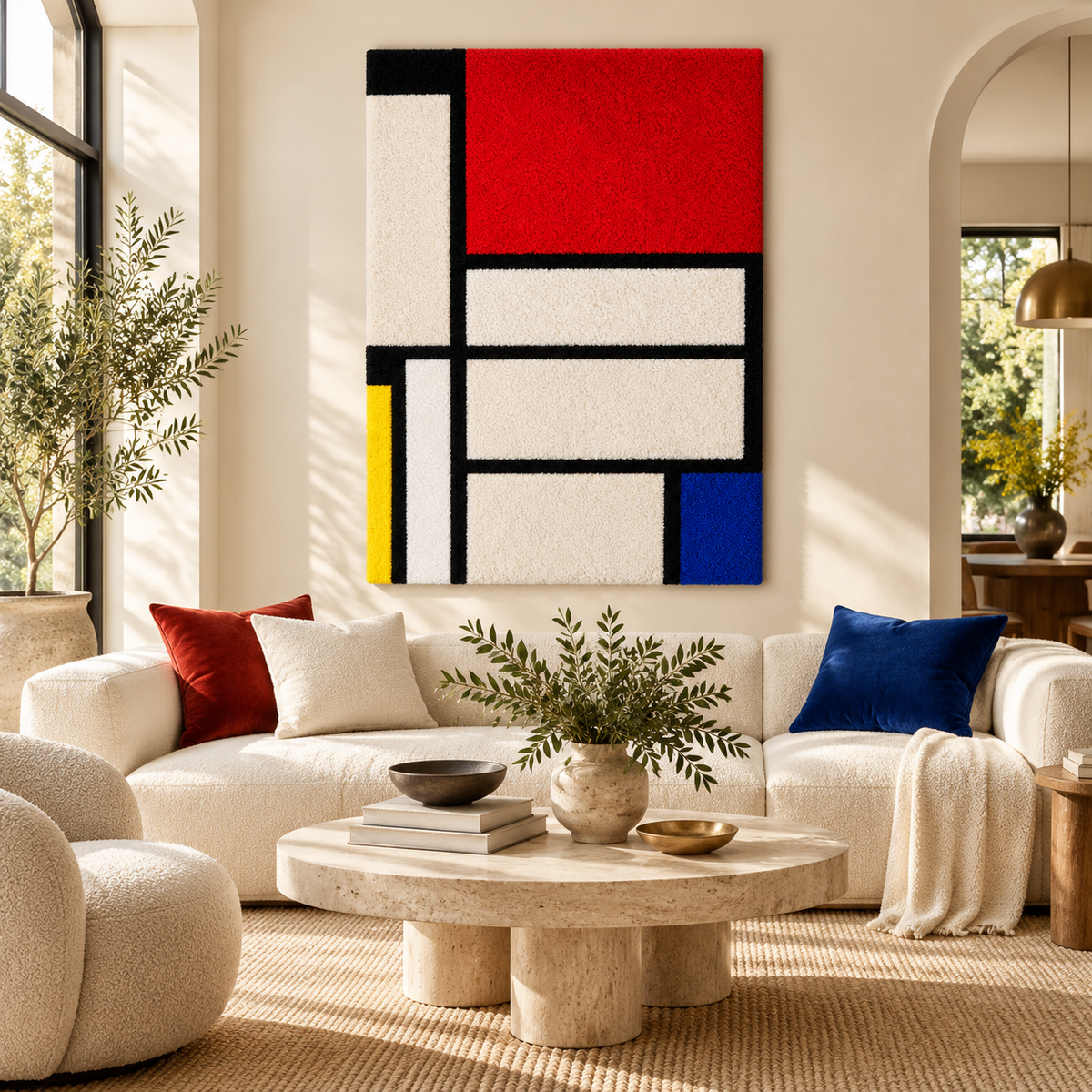 Tableau I after Piet Mondrian — front-facing room scene [room-front]