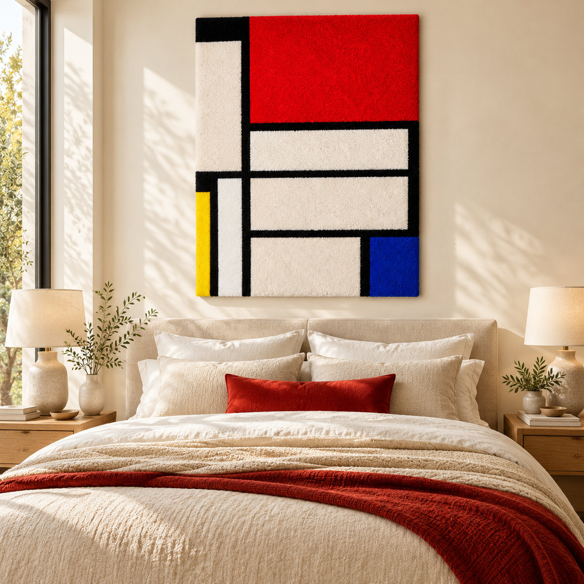 Tableau I after Piet Mondrian — room setting