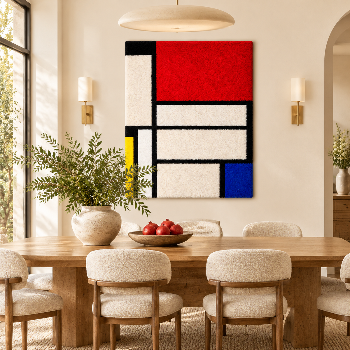 Tableau I after Piet Mondrian — room setting