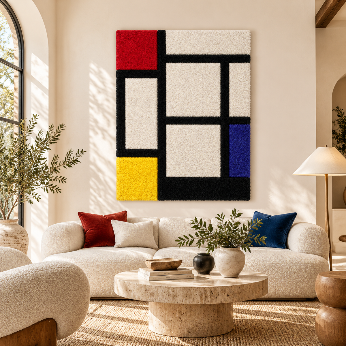 Tableau No. IV — Rectangular Interpretation after Piet Mondrian — front-facing room scene [room-front]