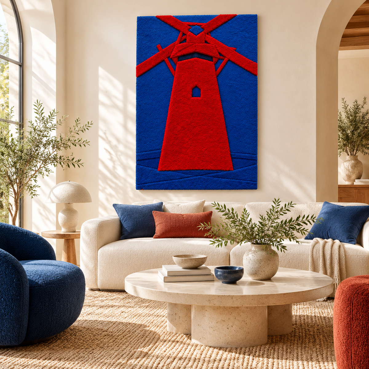 The Red Mill after Piet Mondrian — front-facing room scene [room-front]