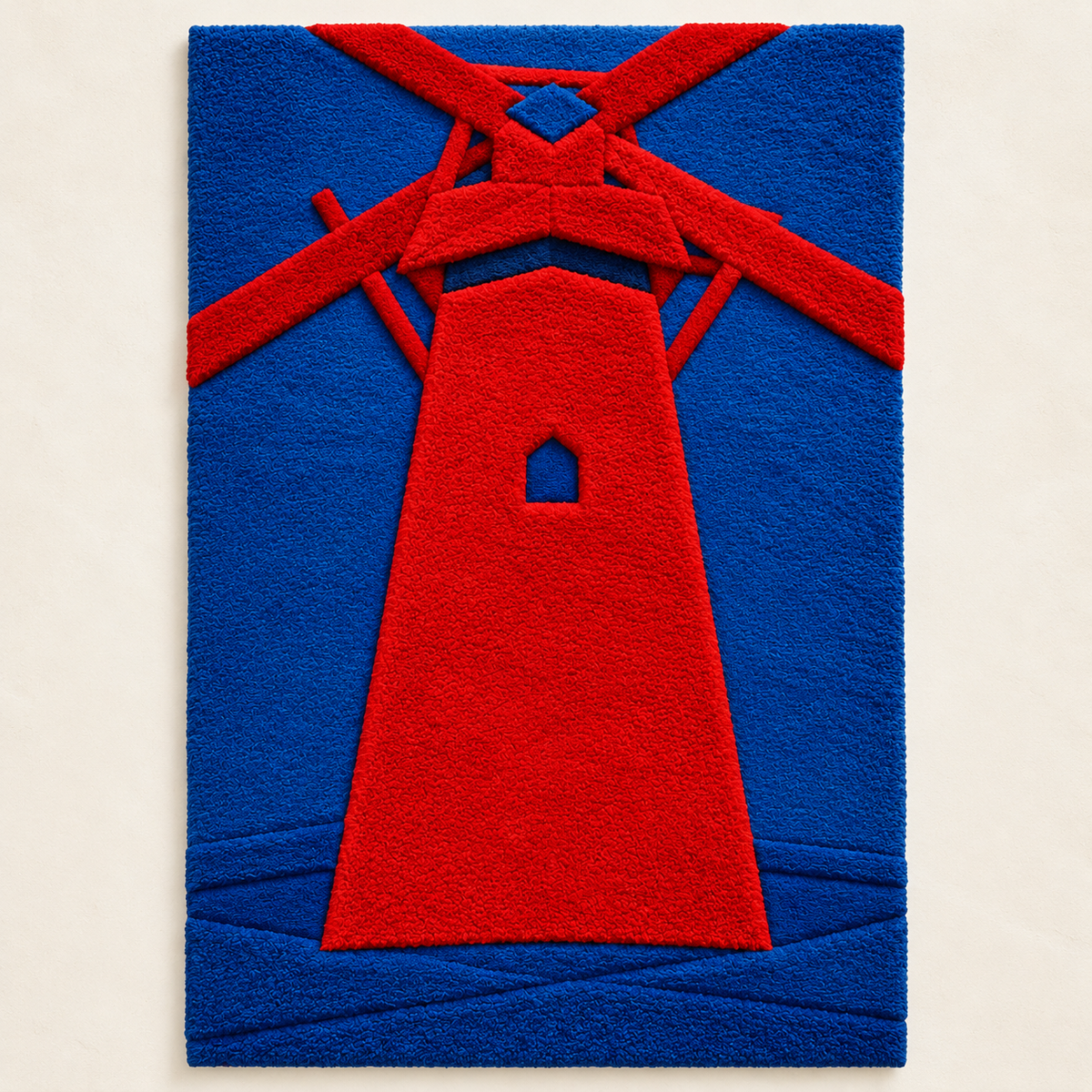 The Red Mill after Piet Mondrian — front product view on a pale beige background [product-light]