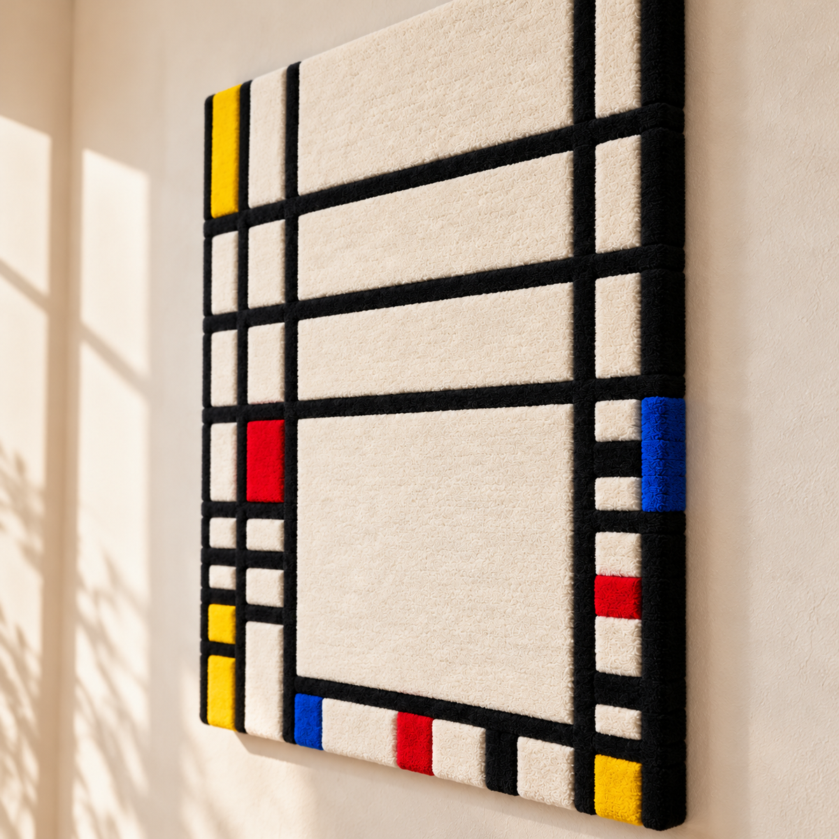 Trafalgar Square after Piet Mondrian — angled relief view
