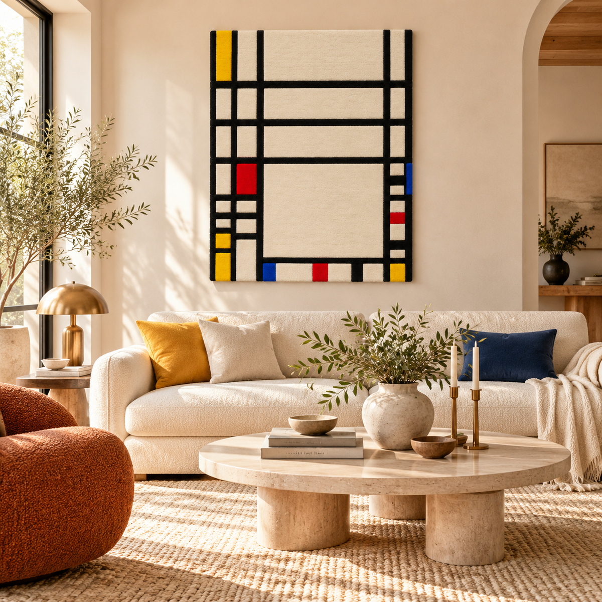 Trafalgar Square after Piet Mondrian — front-facing room scene [room-front]