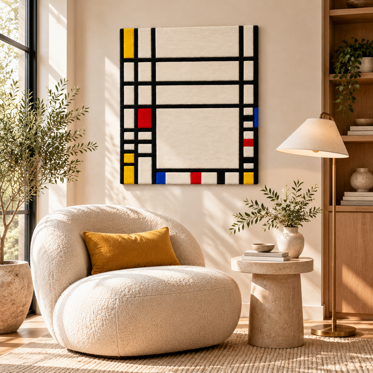 Trafalgar Square after Piet Mondrian — room setting