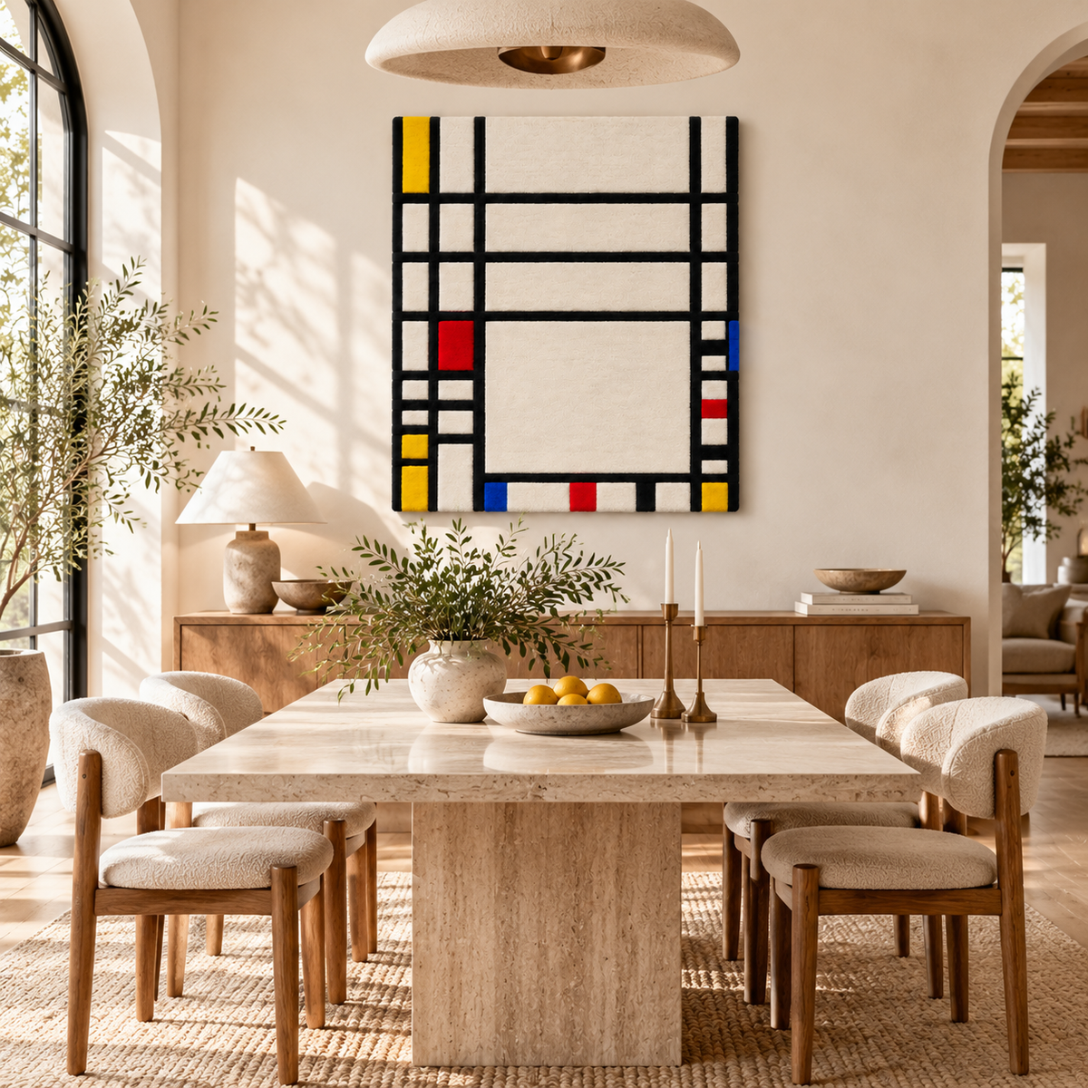 Trafalgar Square after Piet Mondrian — room setting