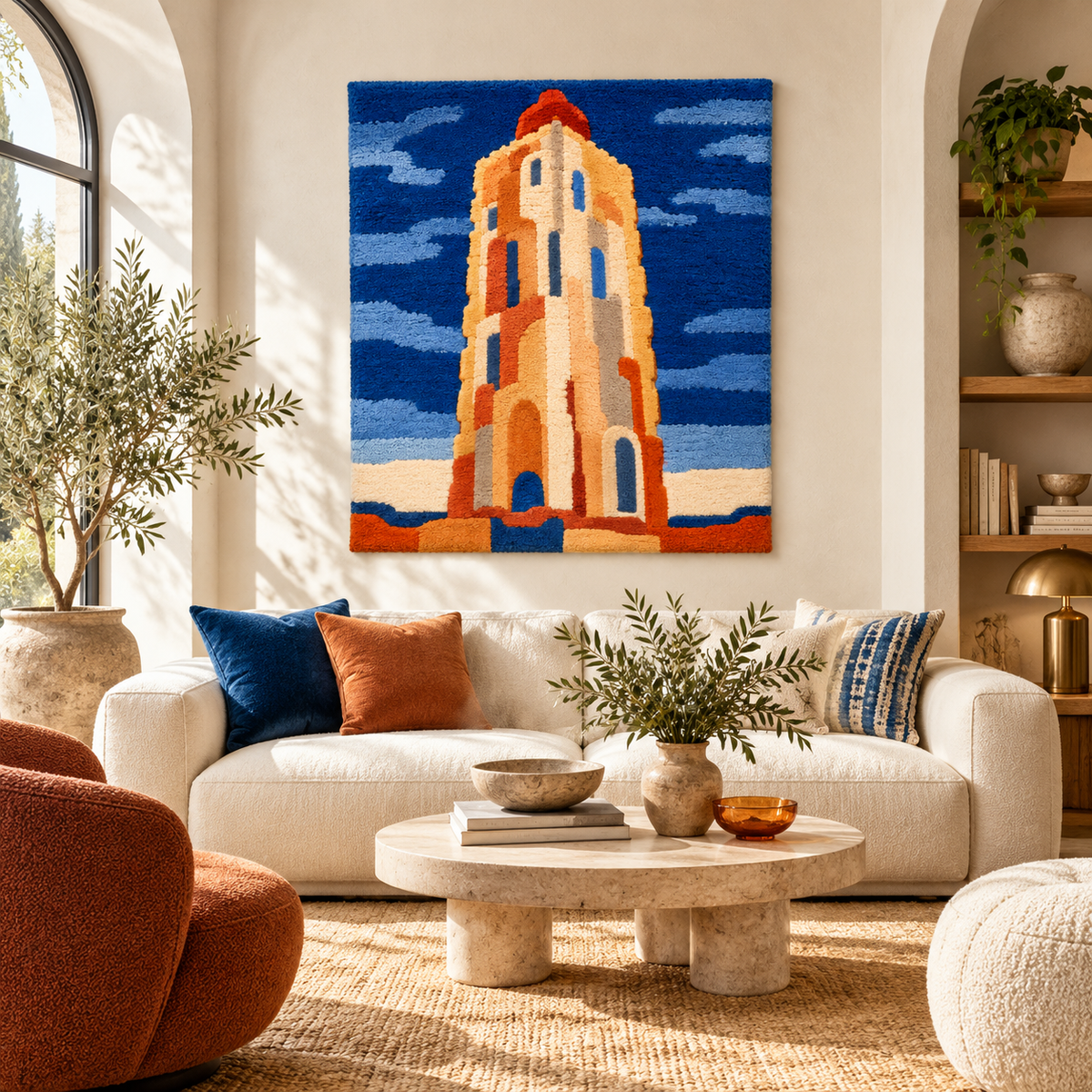 Westkapelle Lighthouse after Piet Mondrian — front-facing room scene [room-front]