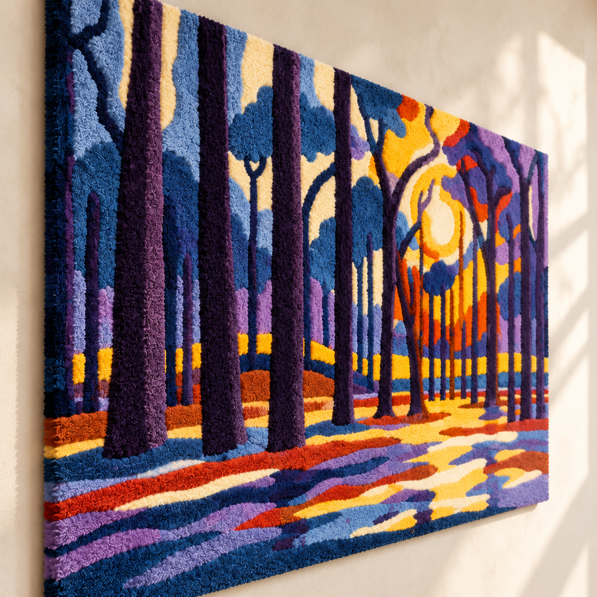 Woods near Oele after Piet Mondrian — angled relief view