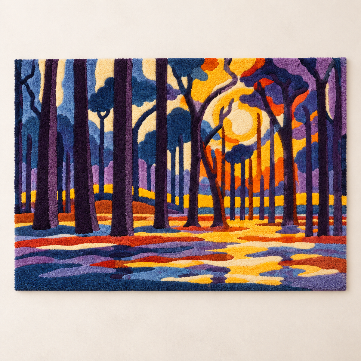 Woods near Oele after Piet Mondrian — front product view on a pale beige background [product-light]