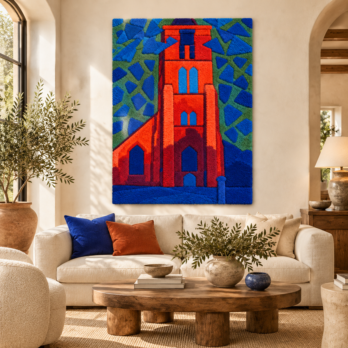 Zeeland Church Tower after Piet Mondrian — front-facing room scene [room-front]