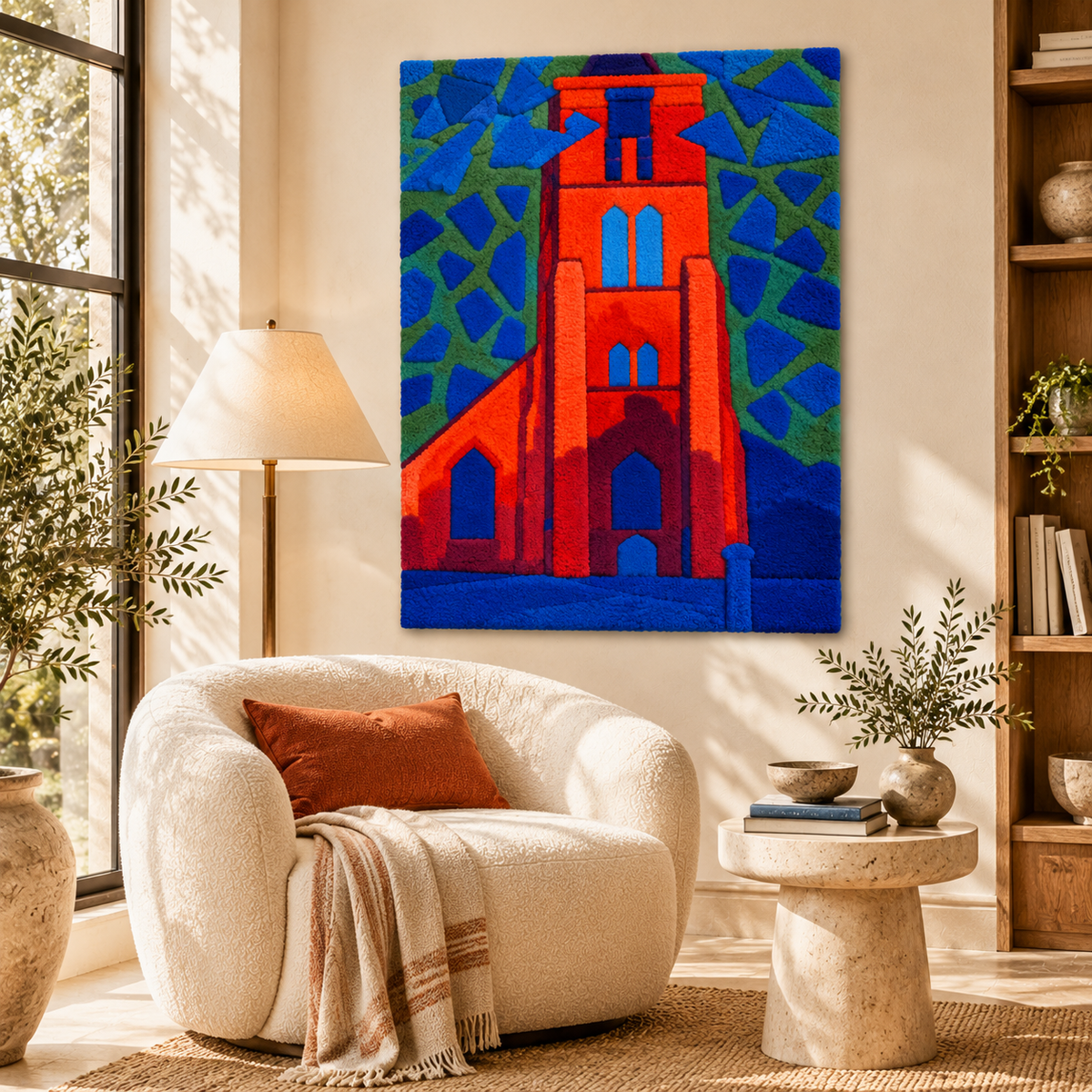 Zeeland Church Tower after Piet Mondrian — room setting