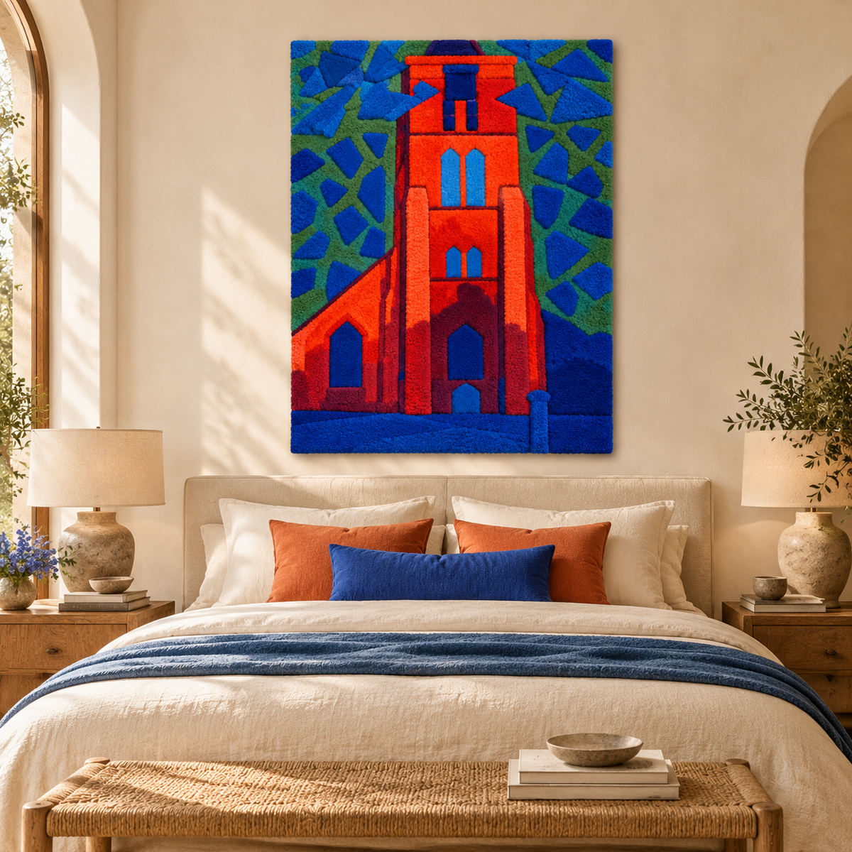 Zeeland Church Tower after Piet Mondrian — room setting