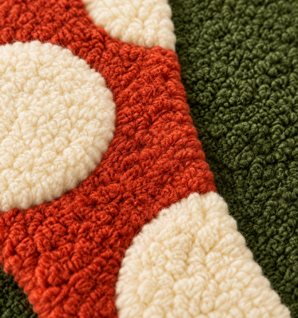 Polka Dots in Milan — tufted wool texture detail