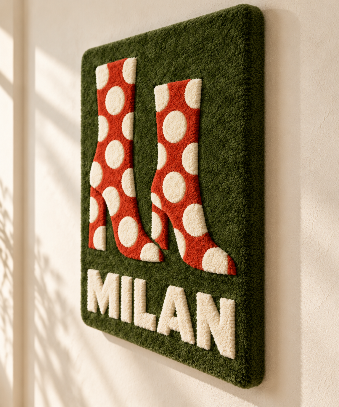Polka Dots in Milan — angled relief view
