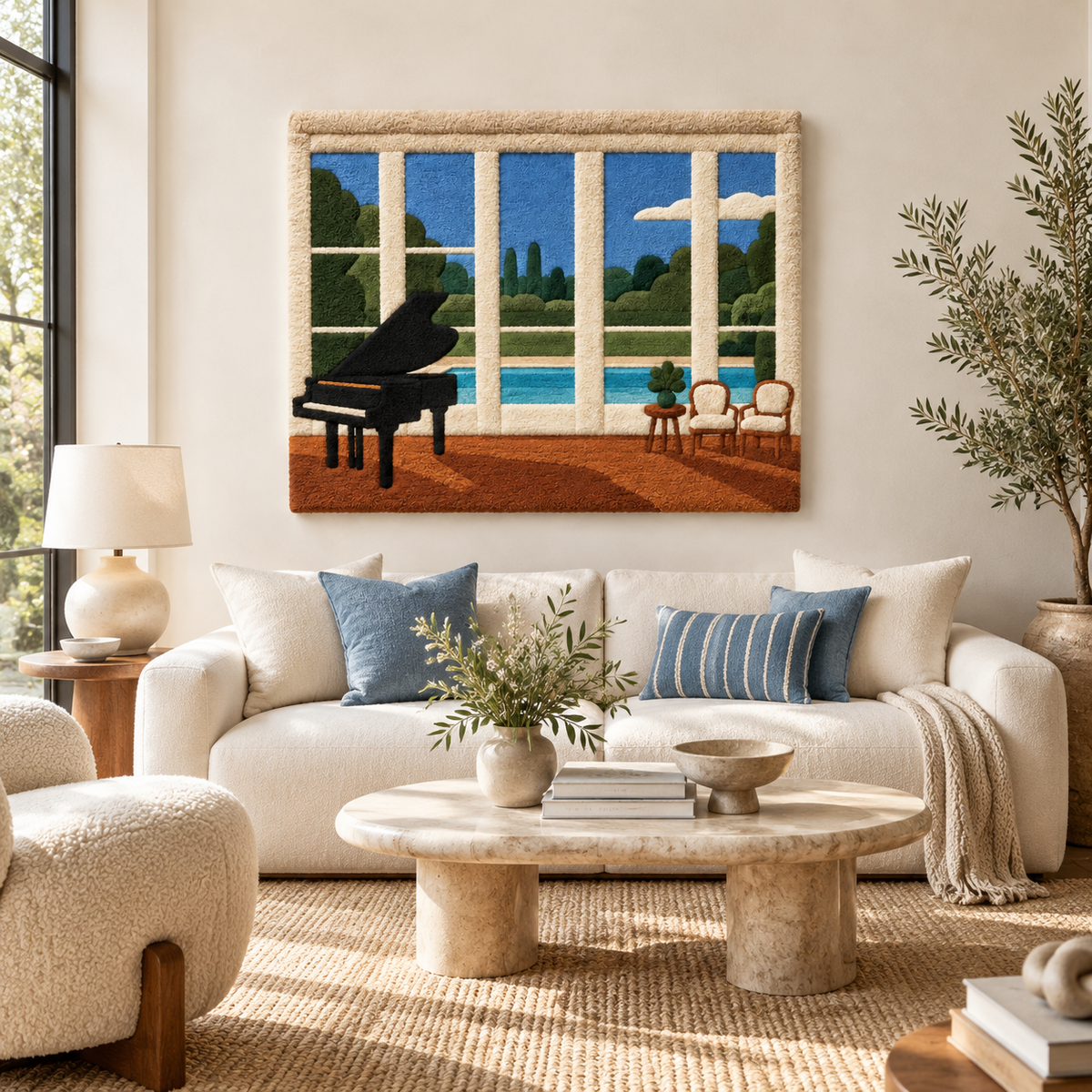 Poolside Piano — front-facing room scene [room-front]