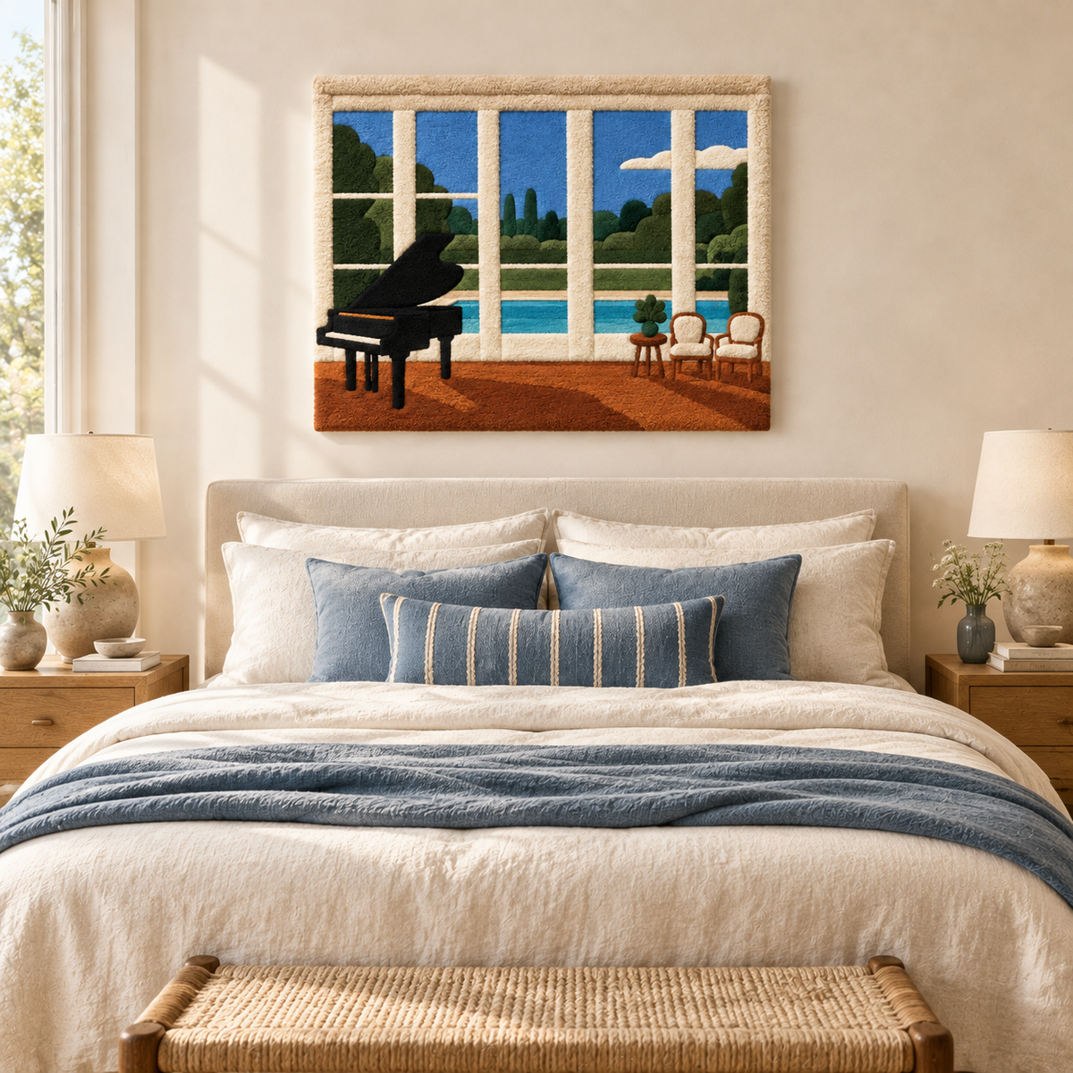 Poolside Piano — room setting 1