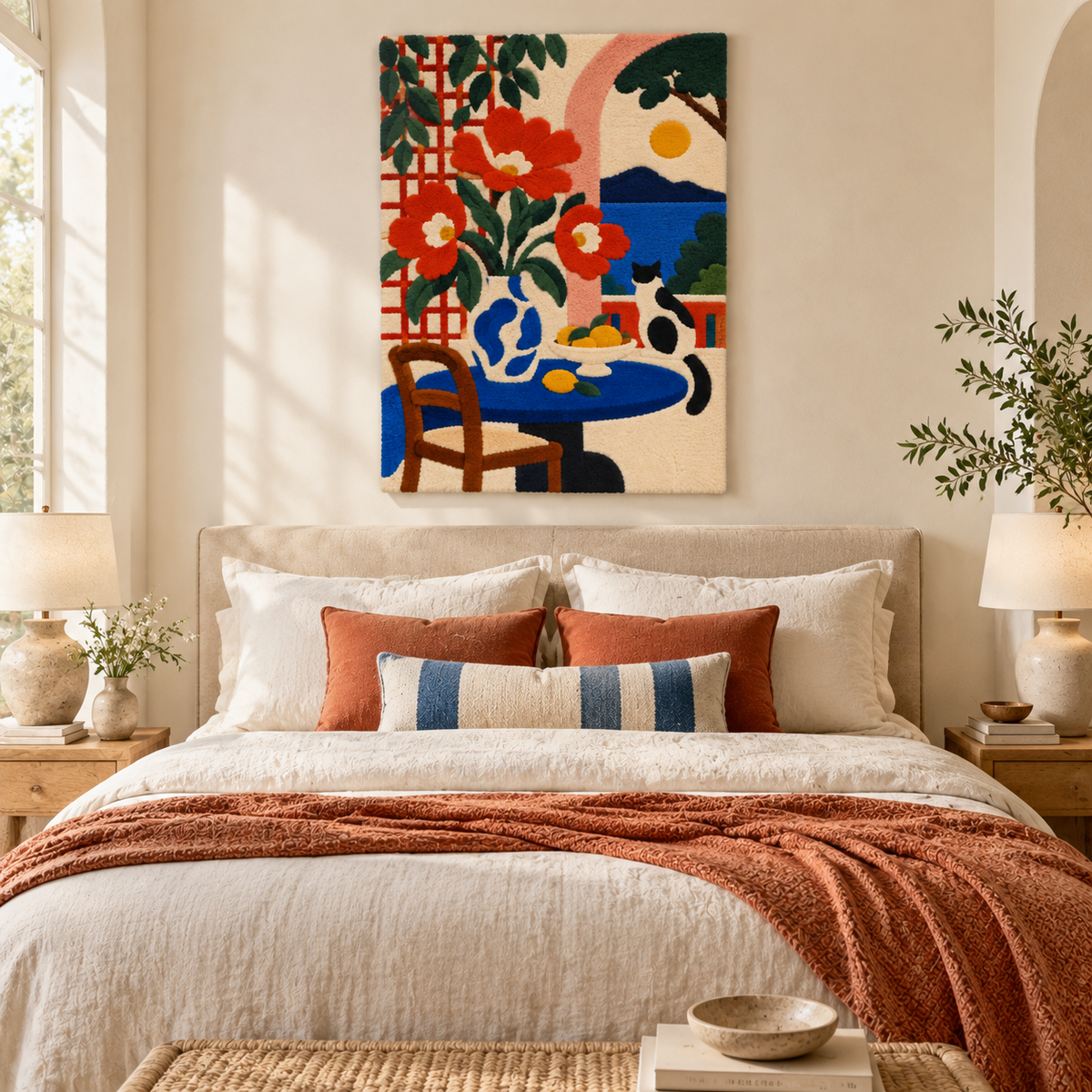 Poppies Above the Blue Bay — room setting 1