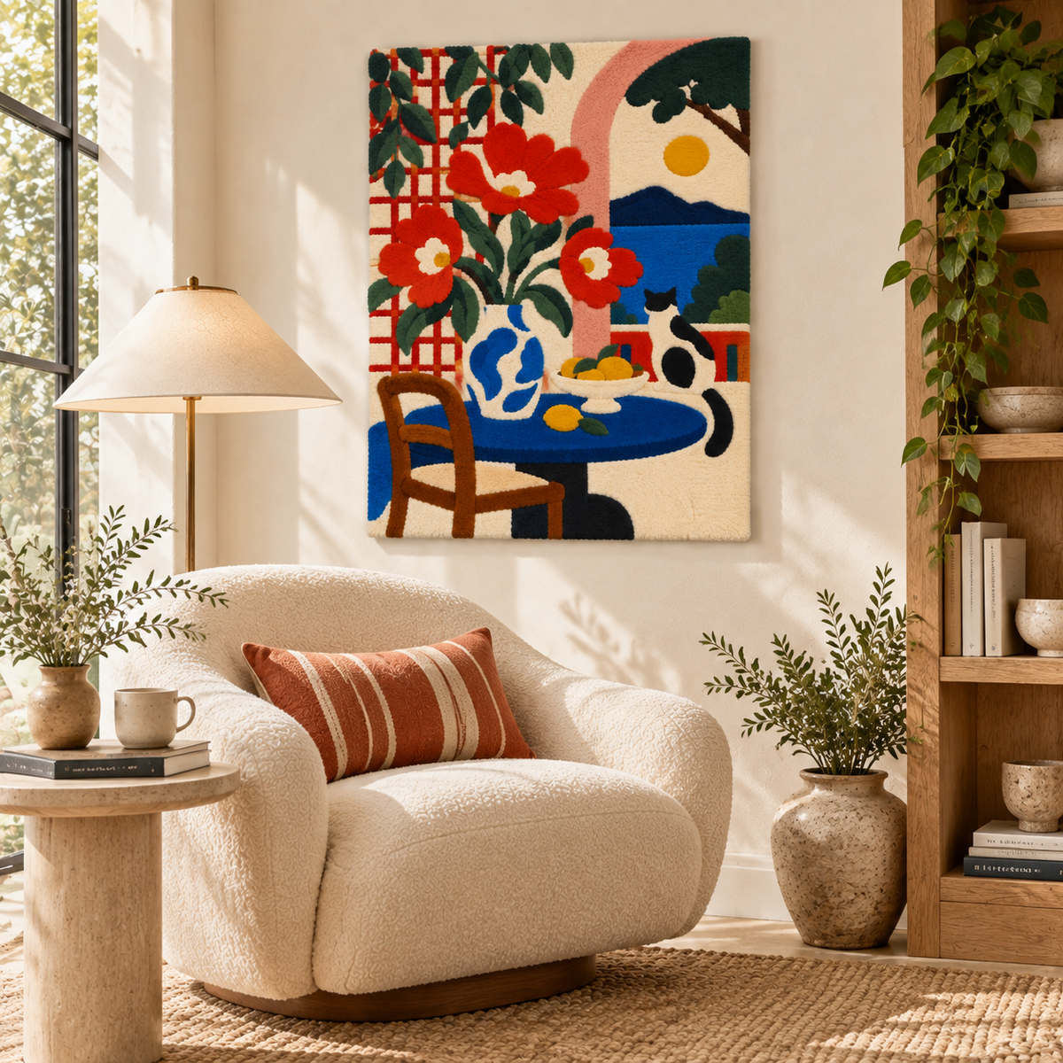 Poppies Above the Blue Bay — room setting 3