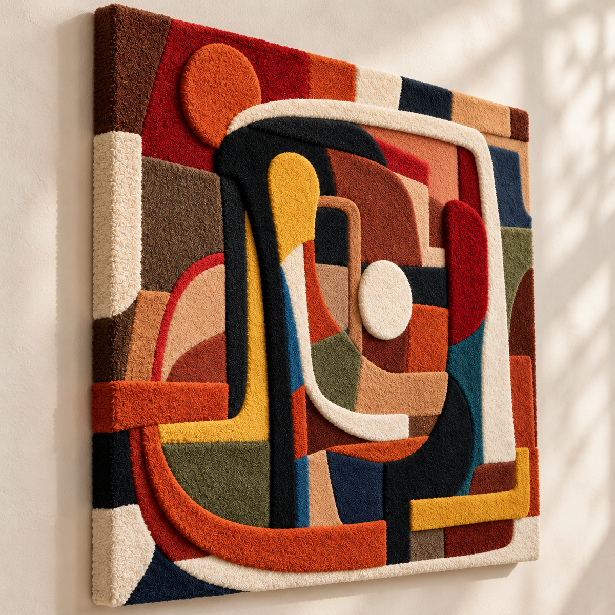 Portrait in Ember Blocks — angled relief view