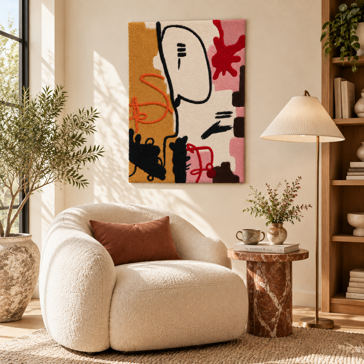 Portrait in Saffron Ink — room setting 1
