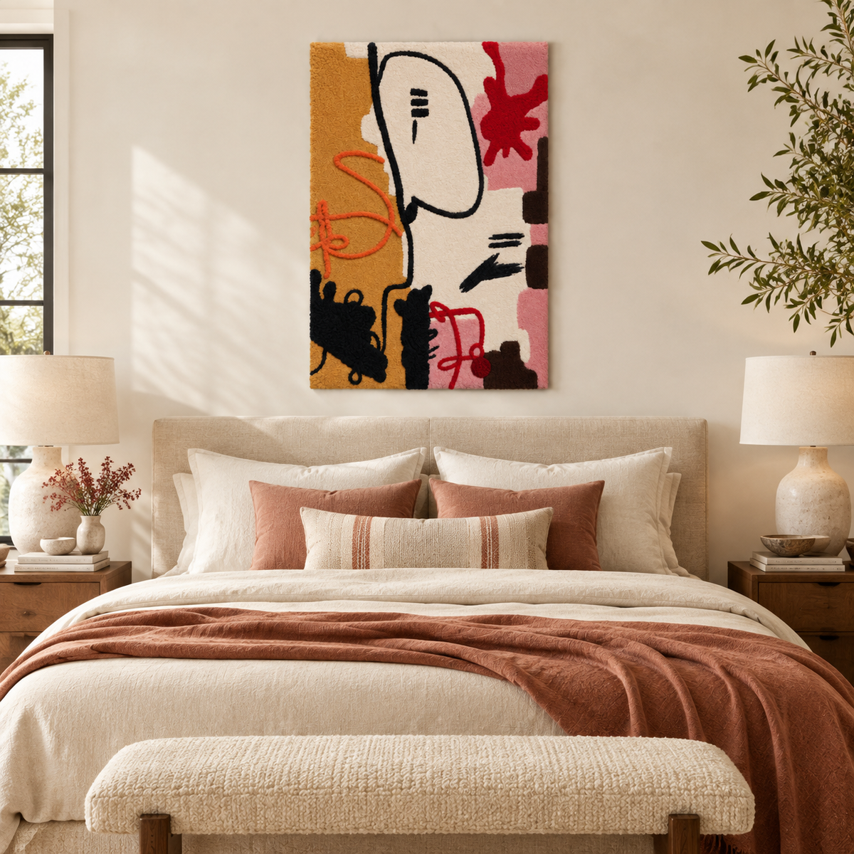 Portrait in Saffron Ink — room setting 3
