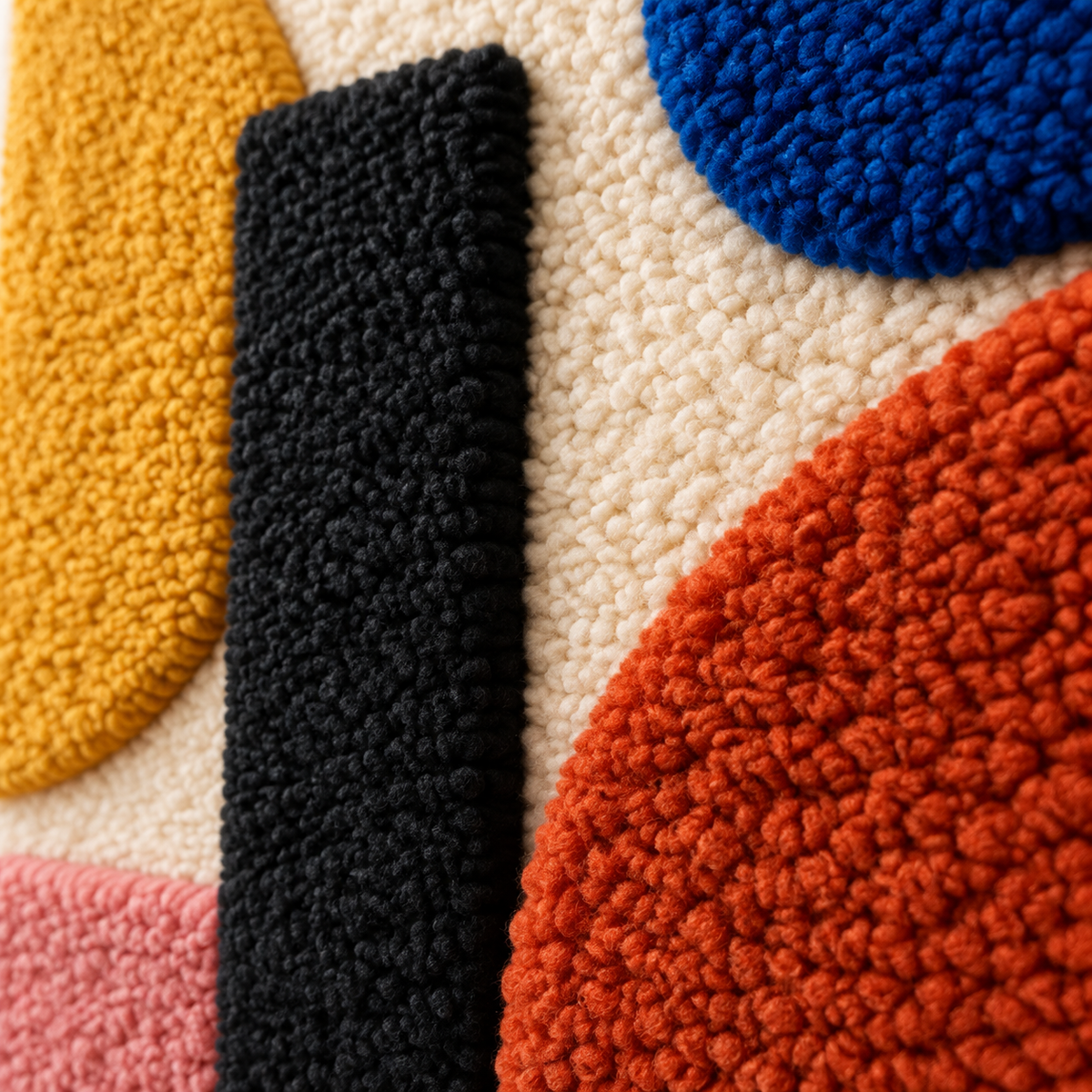 Primary Balance Study — tufted wool texture detail