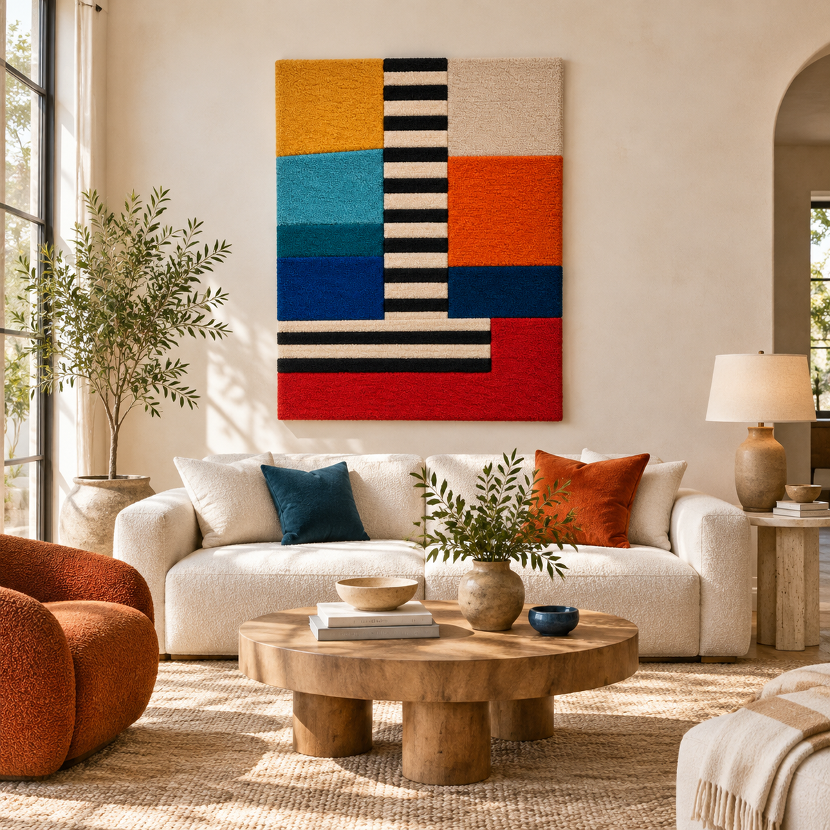 Primary Blocks with a Striped Spine — front-facing room scene [room-front]