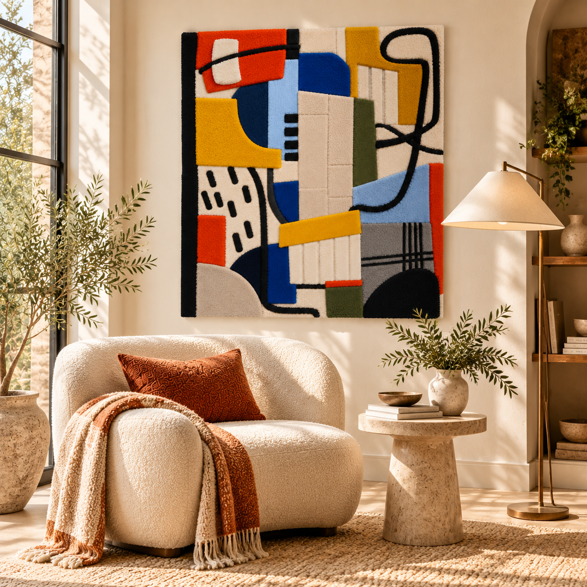 Primary Rhythm Lines by Hewn Earth Studio — room setting