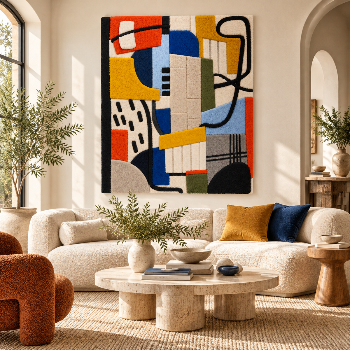 Primary Rhythm Lines by Hewn Earth Studio — room setting