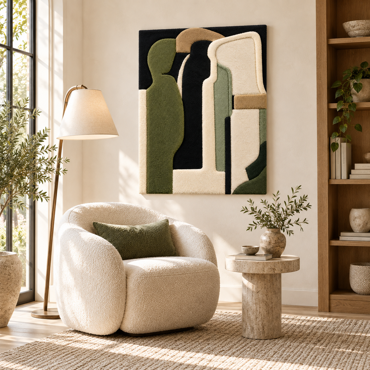 Quiet Olive Monoliths — room setting 1