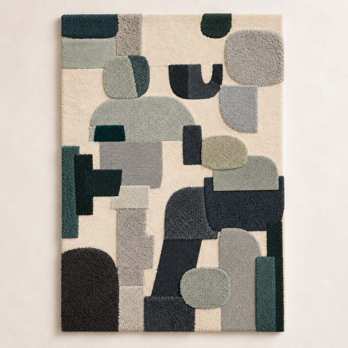 Hewn Earth Quiet Slate Assemblage wall art featuring layered slate pieces in natural gray tones on a neutral background.