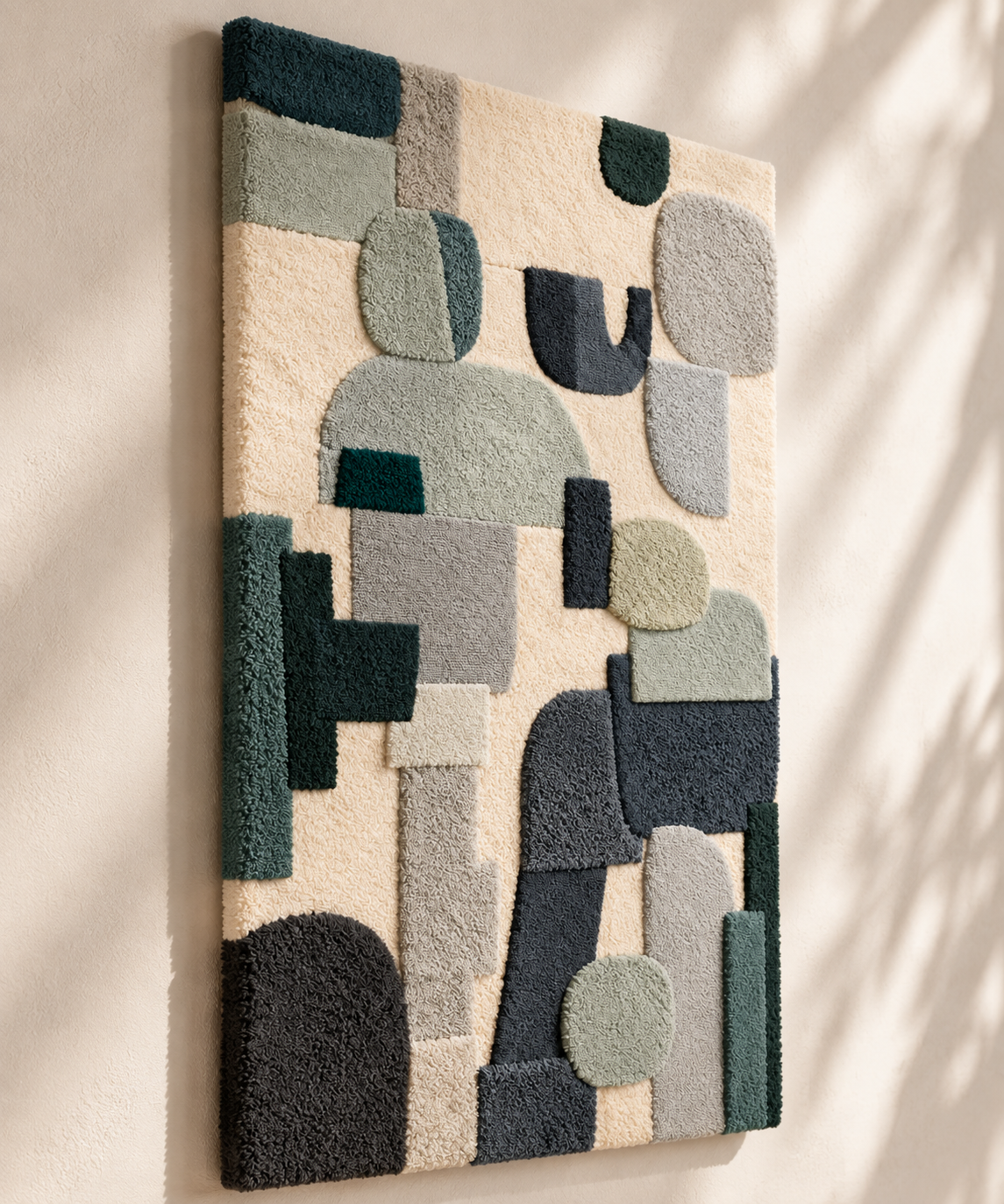 Quiet Slate Assemblage — angled relief view