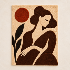 Quiet Woman Under a Rust Sun