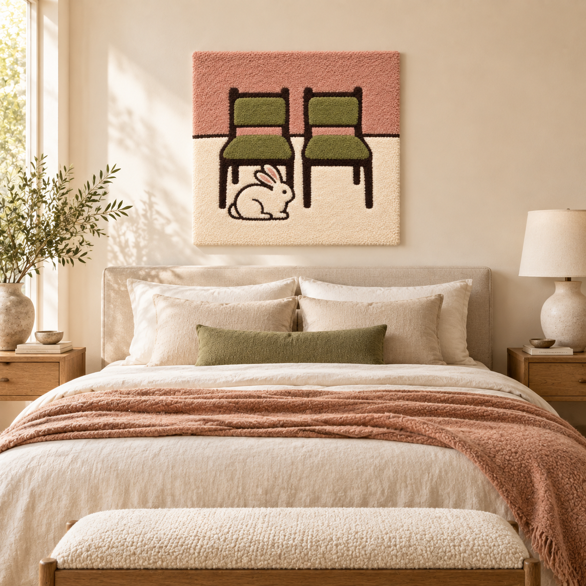 Rabbit Beneath the Green Chairs — room setting 1