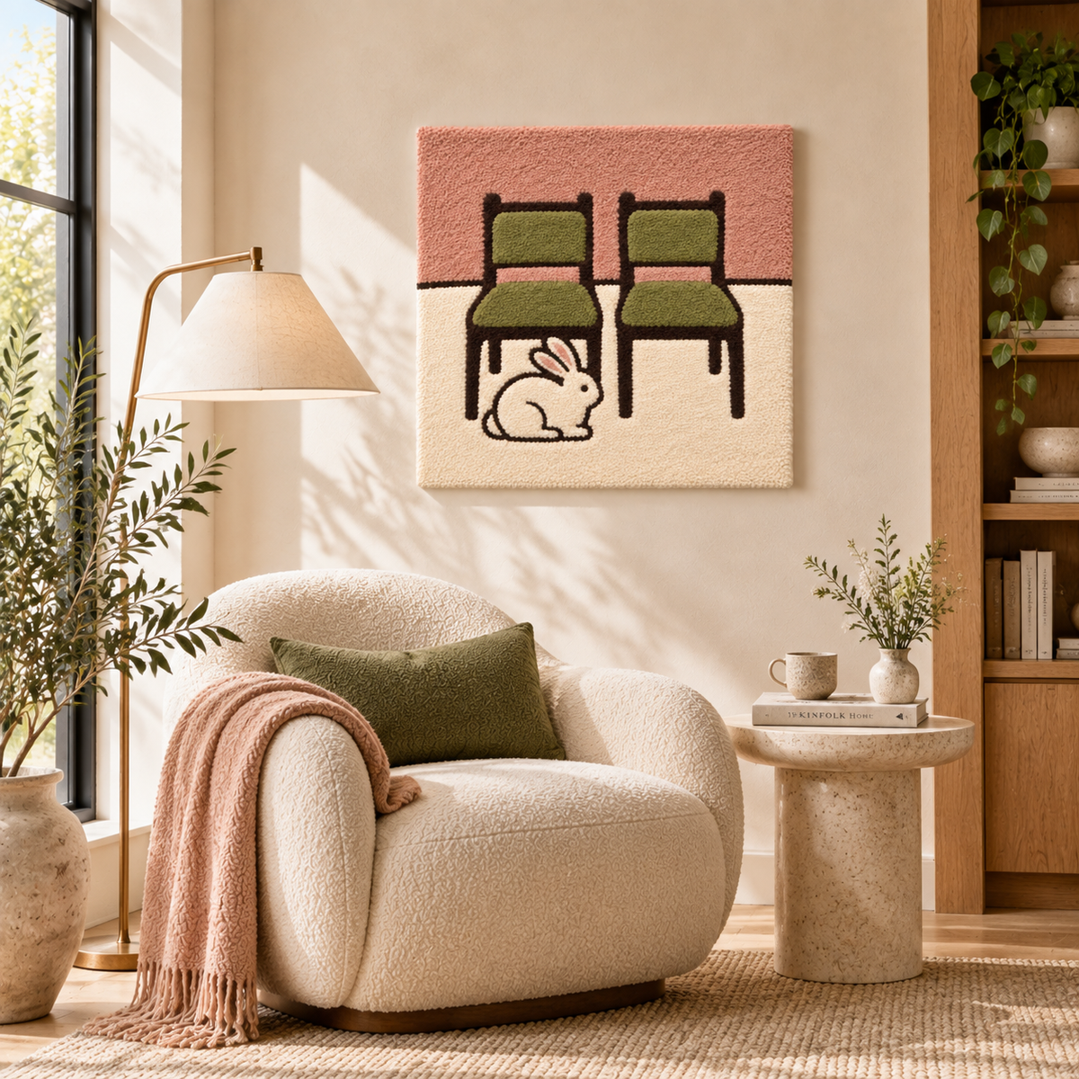 Rabbit Beneath the Green Chairs — room setting 2