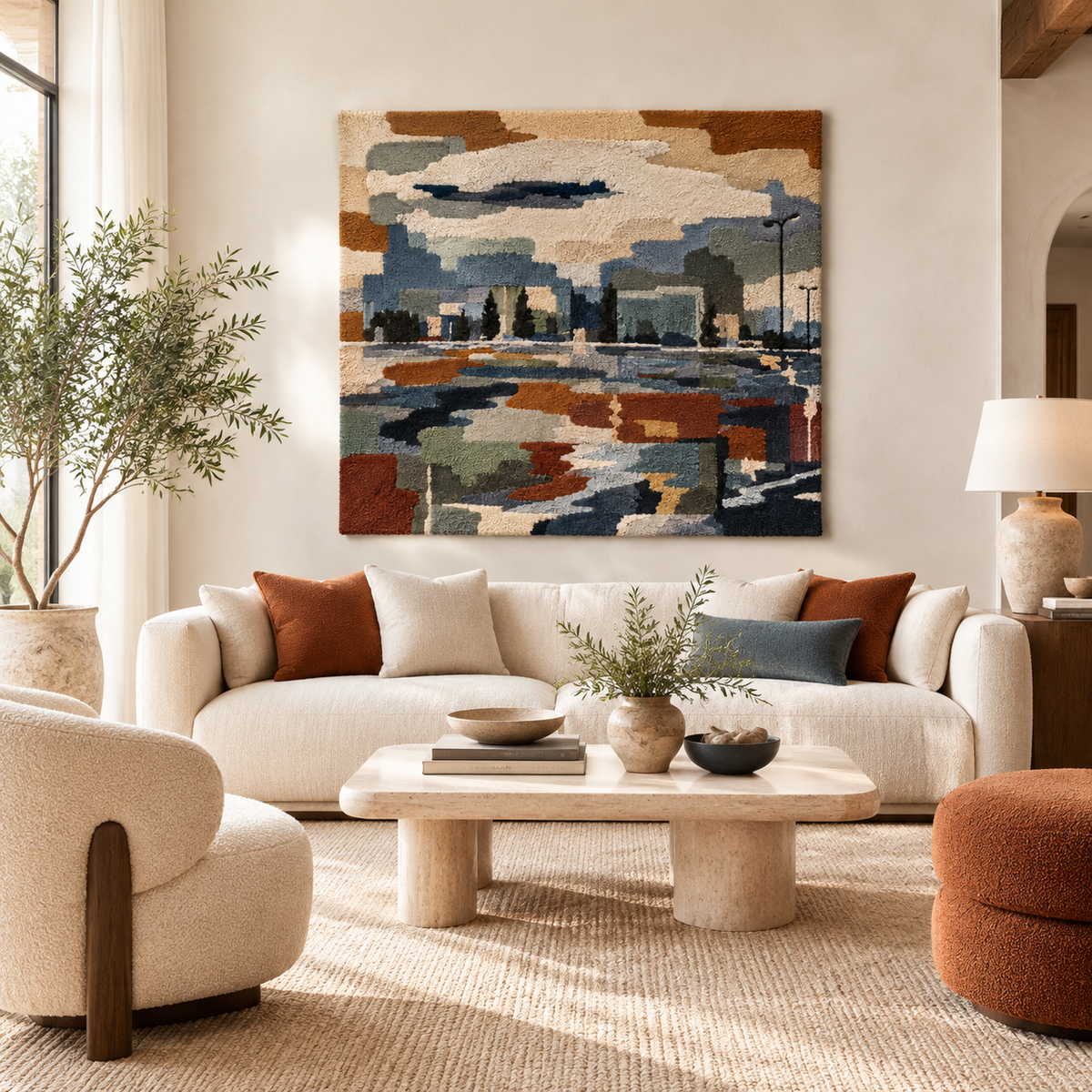 Rain on the Harbour Road — front-facing room scene