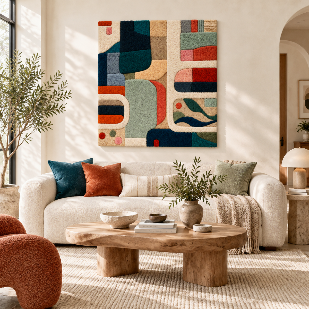 Retro Junction in Teal — front-facing room scene