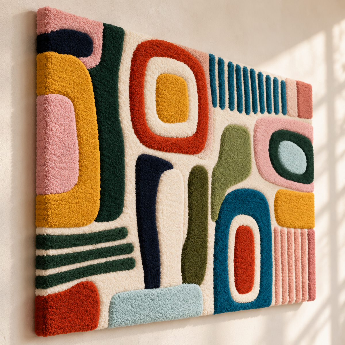 Retro Window Waltz — angled relief view